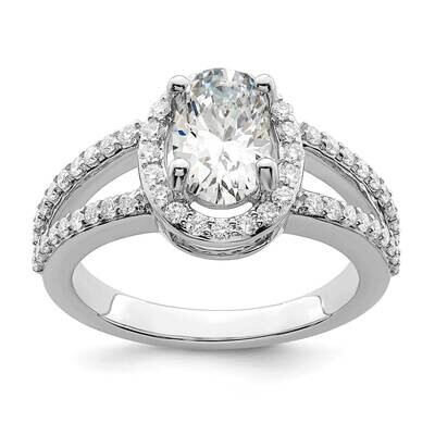 Halo Plus Holds 2 Carat 9.5 x 7 Inch.0mm Oval Center 1/2 Carat Diamond Semi-Mount Engagement Ring 1…