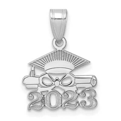 Graduation Cap Diploma 2023 Charm 14k White Gold YC1538W, MPN: YC1538W,