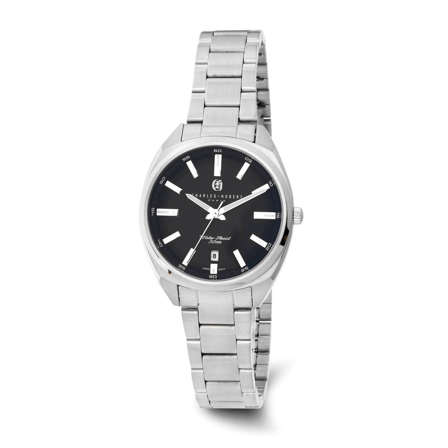 Ladies Charles Hubert Black Dial Watch Stainless Steel XWA6566, MPN: XWA6566, 848870009972