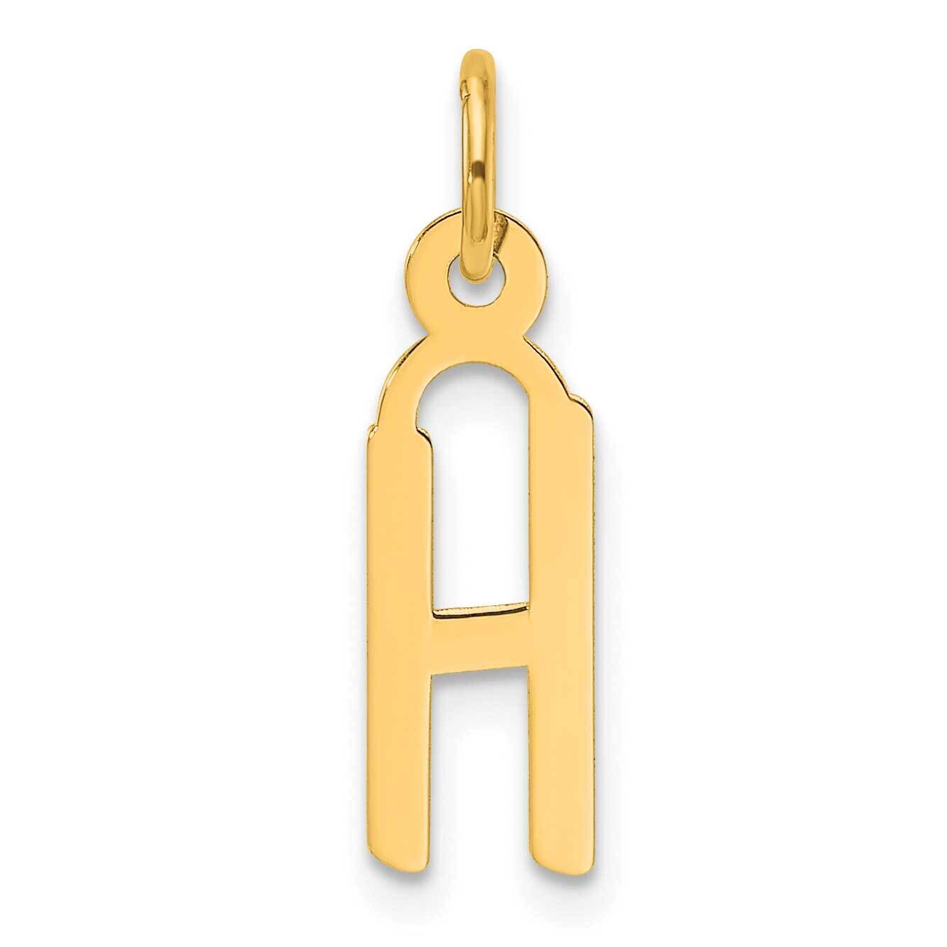 Slanted Block Letter H Initial Charm 14k Gold YC1552H, MPN: YC1552H,