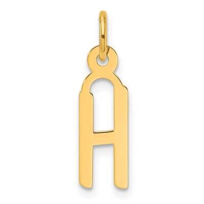 Slanted Block Letter H Initial Charm 14k Gold YC1552H, MPN: YC1552H,