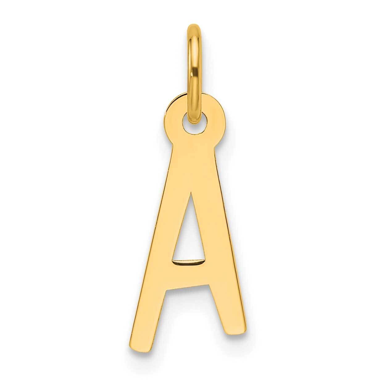 Slanted Block Letter A Initial Charm 14k Gold YC1552A, MPN: YC1552A,