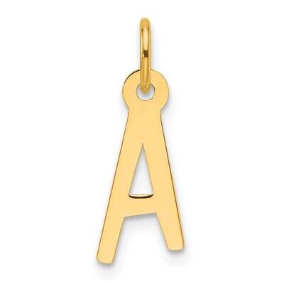 Slanted Block Letter A Initial Charm 14k Gold YC1552A, MPN: YC1552A,