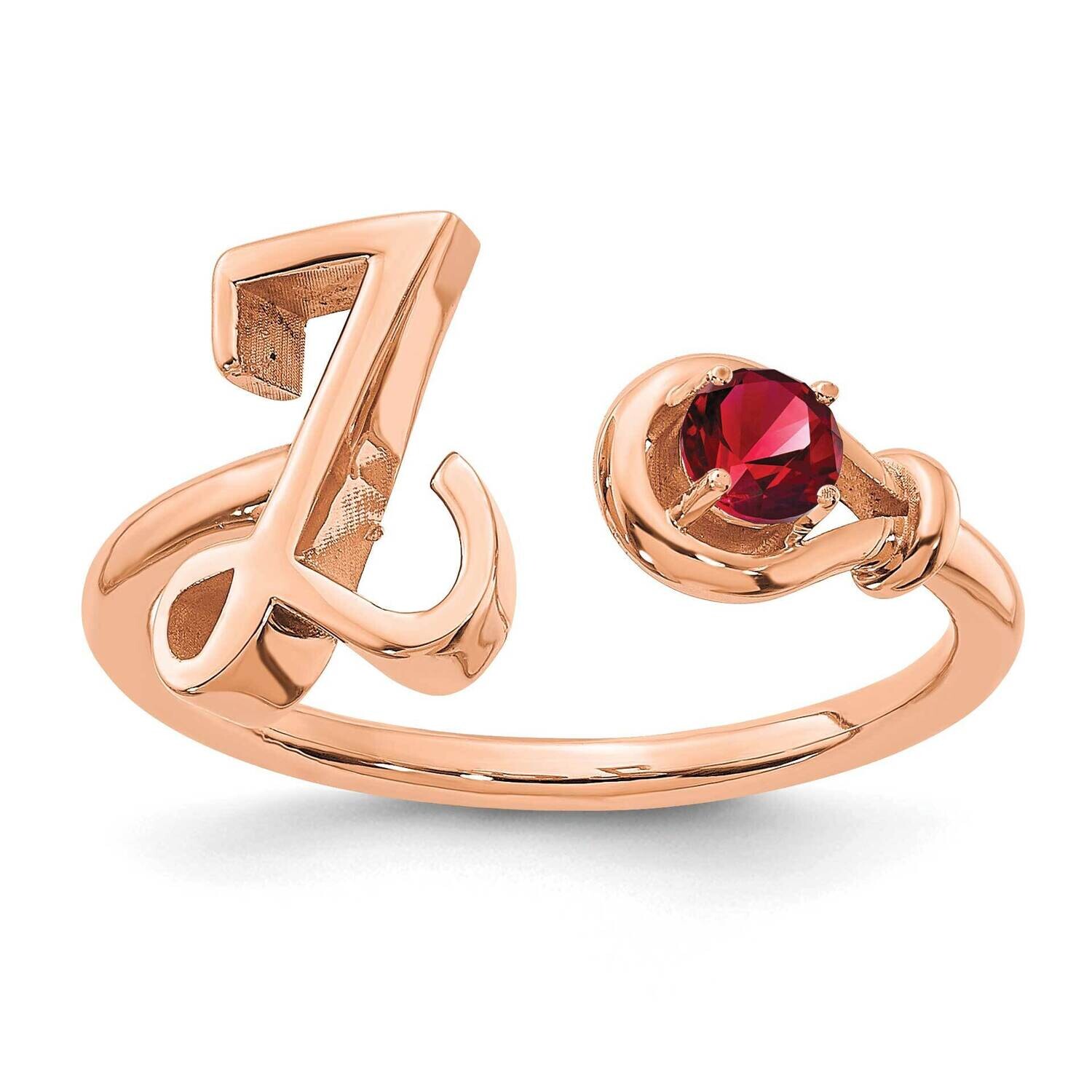 Rose-Plated Letter Y Birthstone Ring Sterling Silver XNR81ZRP, MPN: XNR81ZRP, 196904015650
