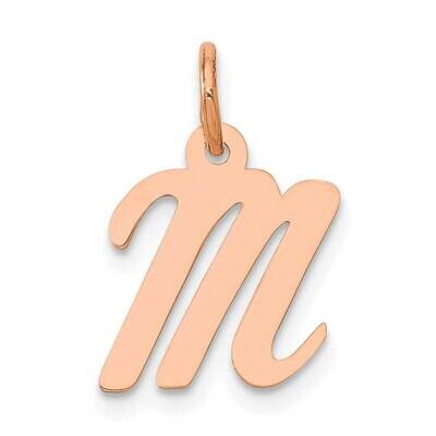 Small Script Letter M Initial Charm 14k Rose Gold YC658RM, MPN: YC658RM,