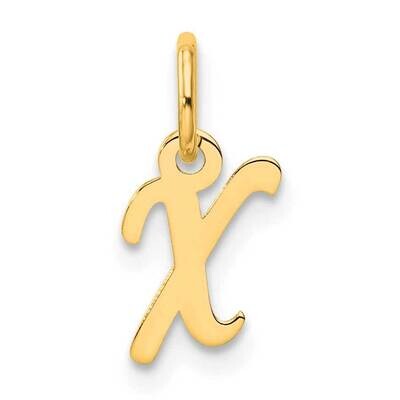 Small Script Letter X Initial Charm 14k Gold YC1553X, MPN: YC1553X,