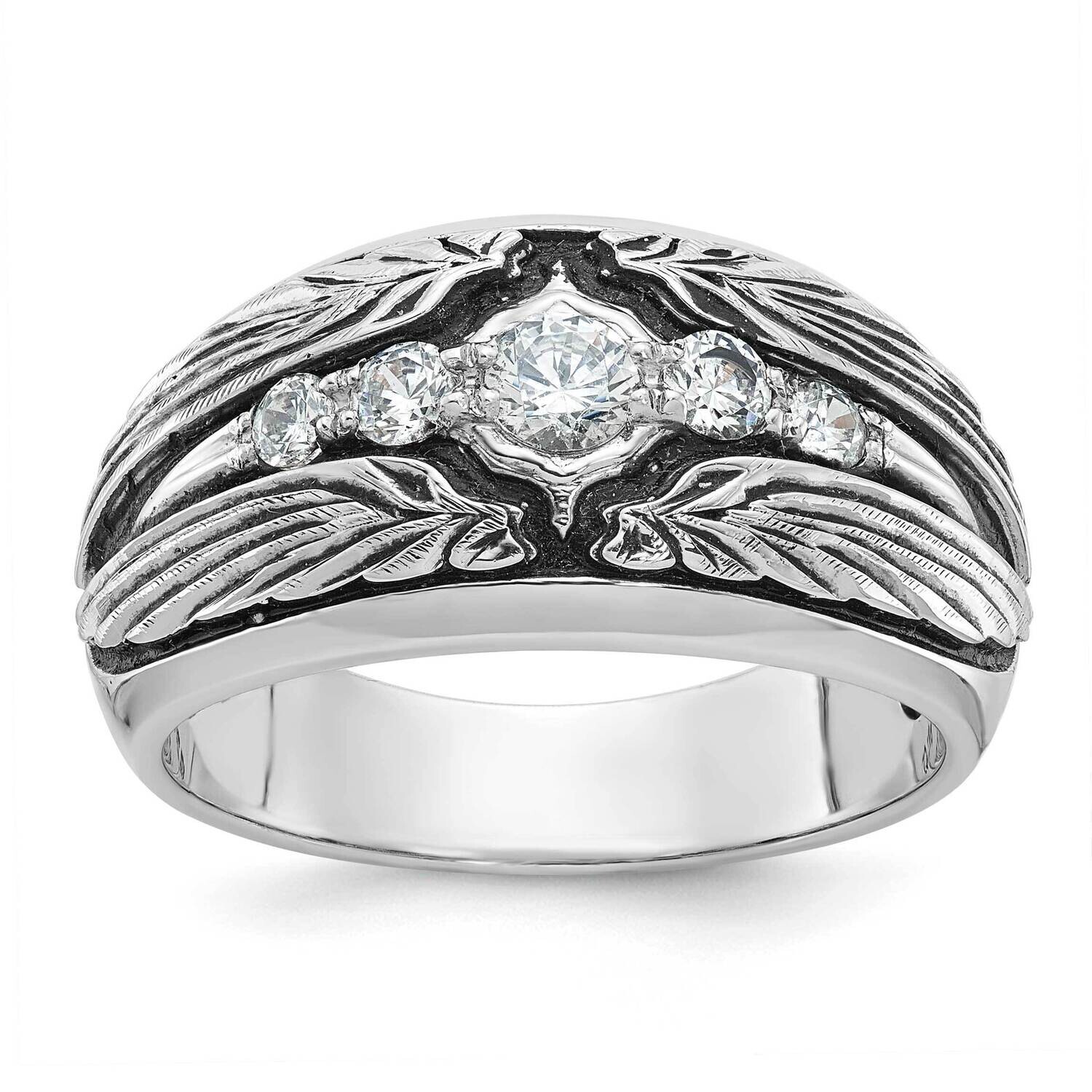 Black Rhodium Ibgoodman Men&#39;s 1/2 Carat Diamond Ring Mounting 14k White Gold B64158-4WAA by IBGoodm…