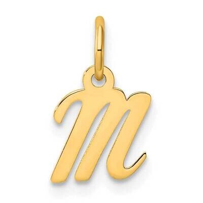 Small Script Letter M Initial Charm 14k Gold YC1553M, MPN: YC1553M,