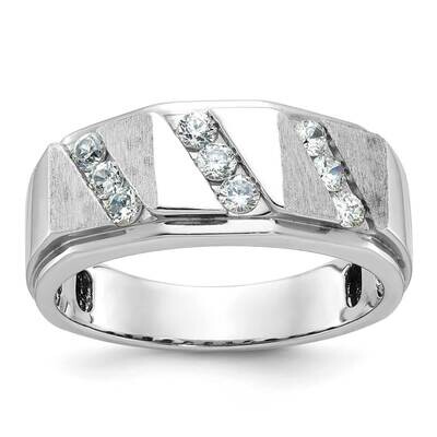 Ibgoodman Men&#39;s Satin 1/2 Carat Diamond Complete Ring 14k White Gold B63576-4WAA by IBGoodman, MPN:…