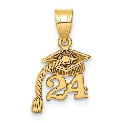 Graduation Cap 24 Dangling Tassle Charm 14k Gold YC1547, MPN: YC1547,