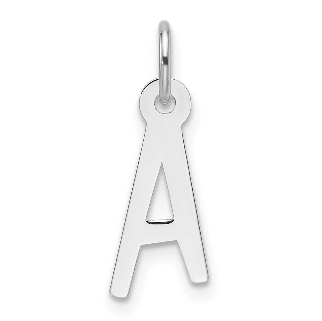 Slanted Block Letter A Initial Charm 14k White Gold YC1526A, MPN: YC1526A,
