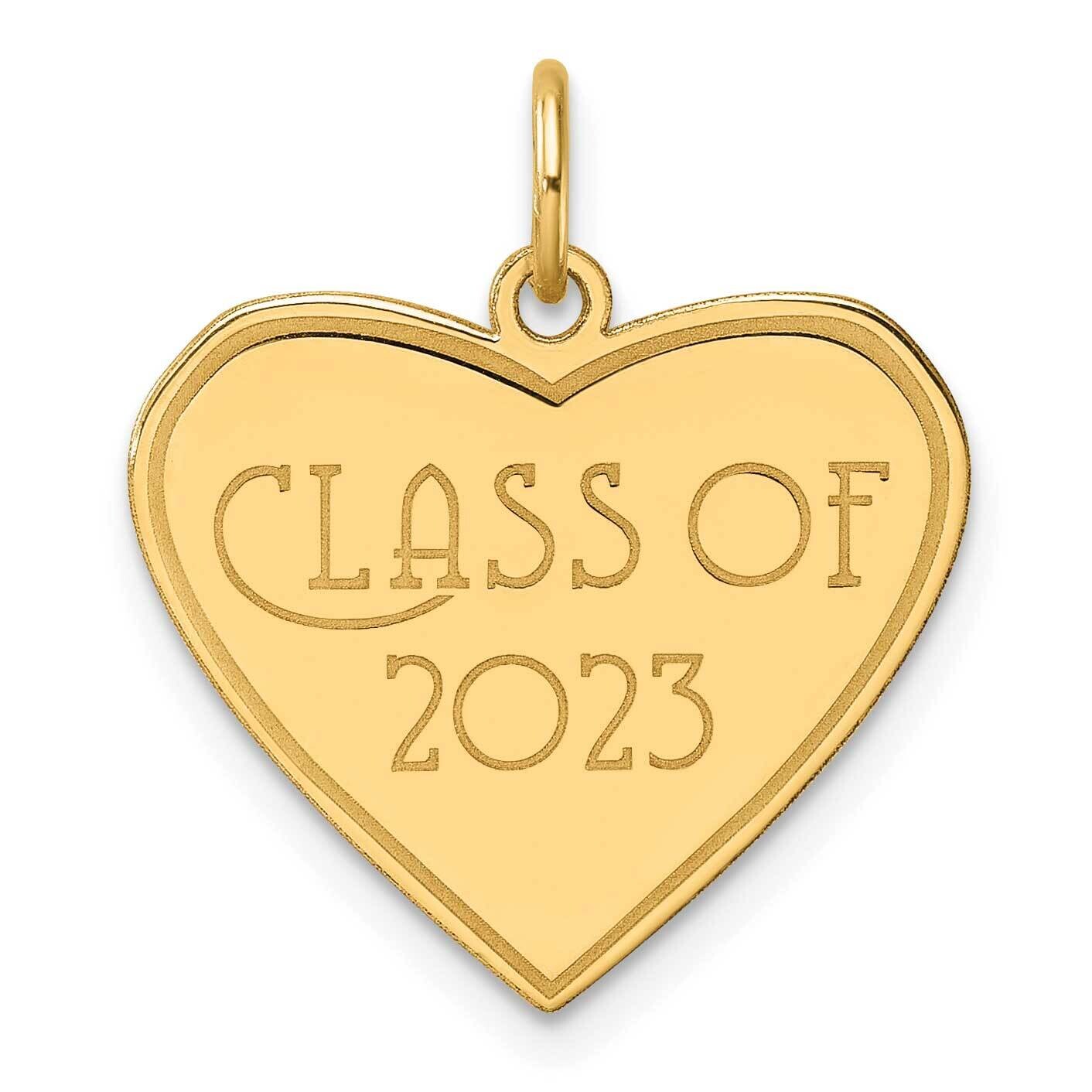Class Of 2023 Heart Charm 14k Polished Gold YC1528, MPN: YC1528, 196904098936