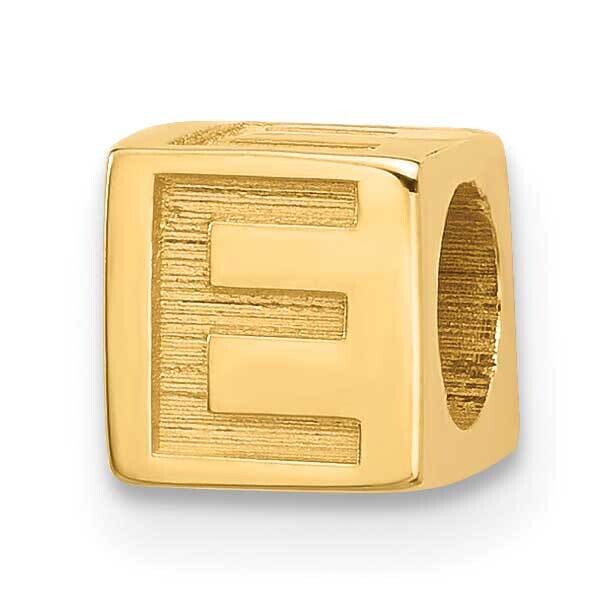 Alphabet Bead Letter E 14k Gold YSB100E