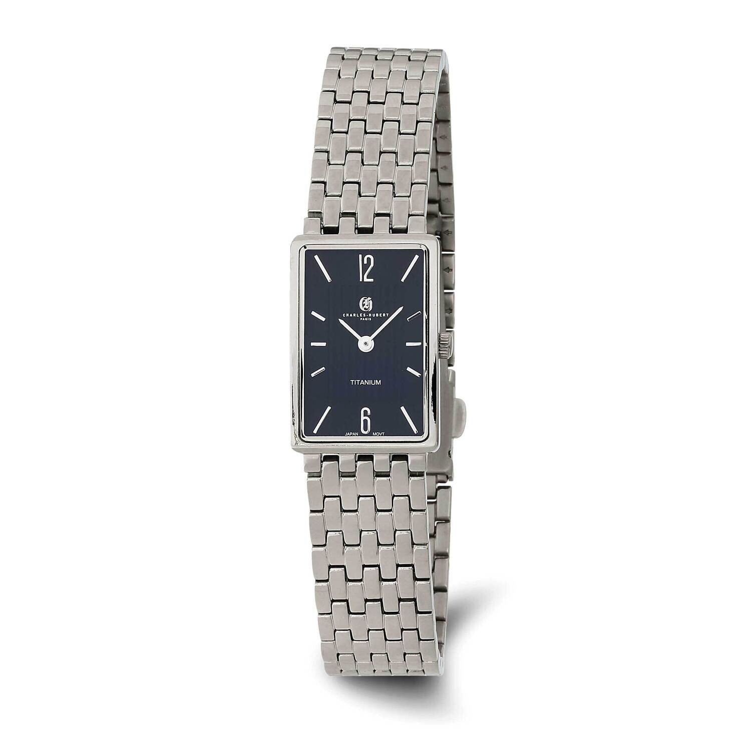 Charles Hubert Ladies Black Dial Watch Titanium XWA6582