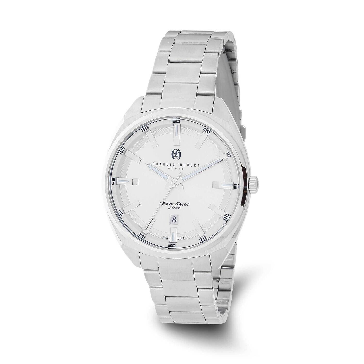 Mens Charles Hubert Silver-Tone Dial Watch Stainless Steel XWA6567, MPN: XWA6567, 848870009989