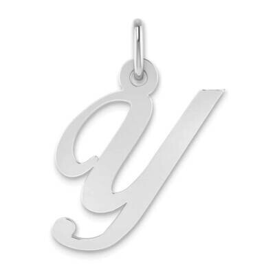 Small Fancy Script Initial Y Charm 14k White Gold YC651Y, MPN: YC651Y, 196904077405