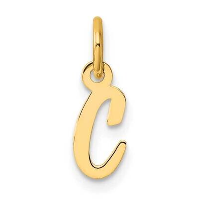 Small Script Letter C Initial Charm 14k Gold YC1553C, MPN: YC1553C,