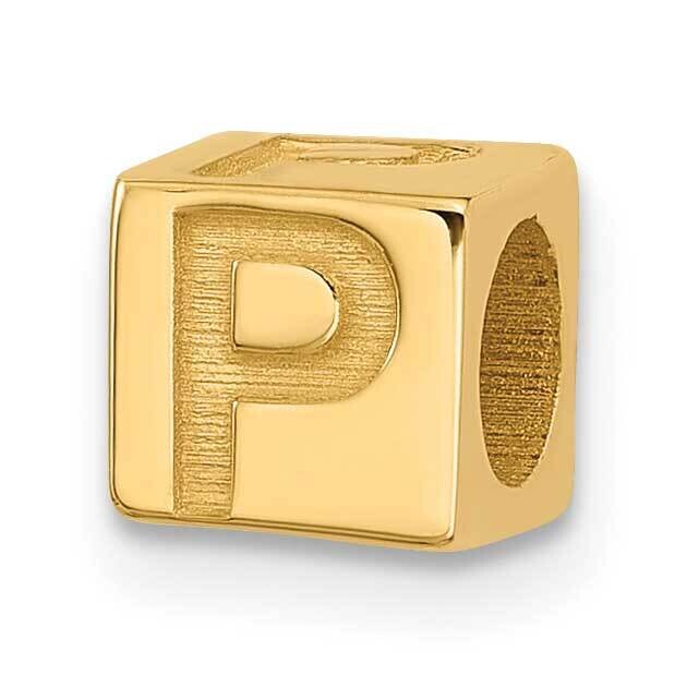 Alphabet Bead Letter P 14k Gold YSB100P