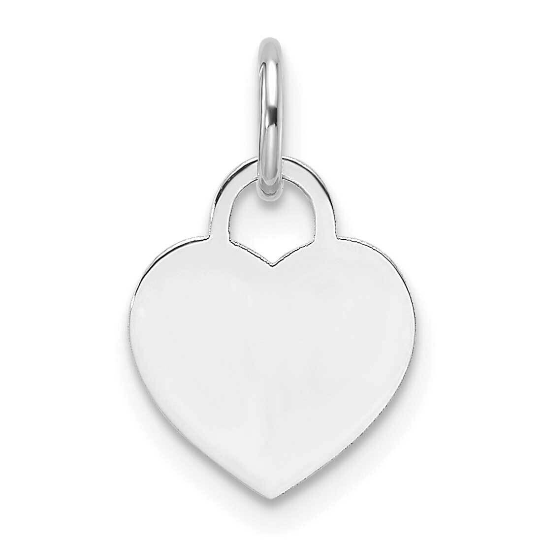 Small Engravable Heart 14k White Gold XWM689/27