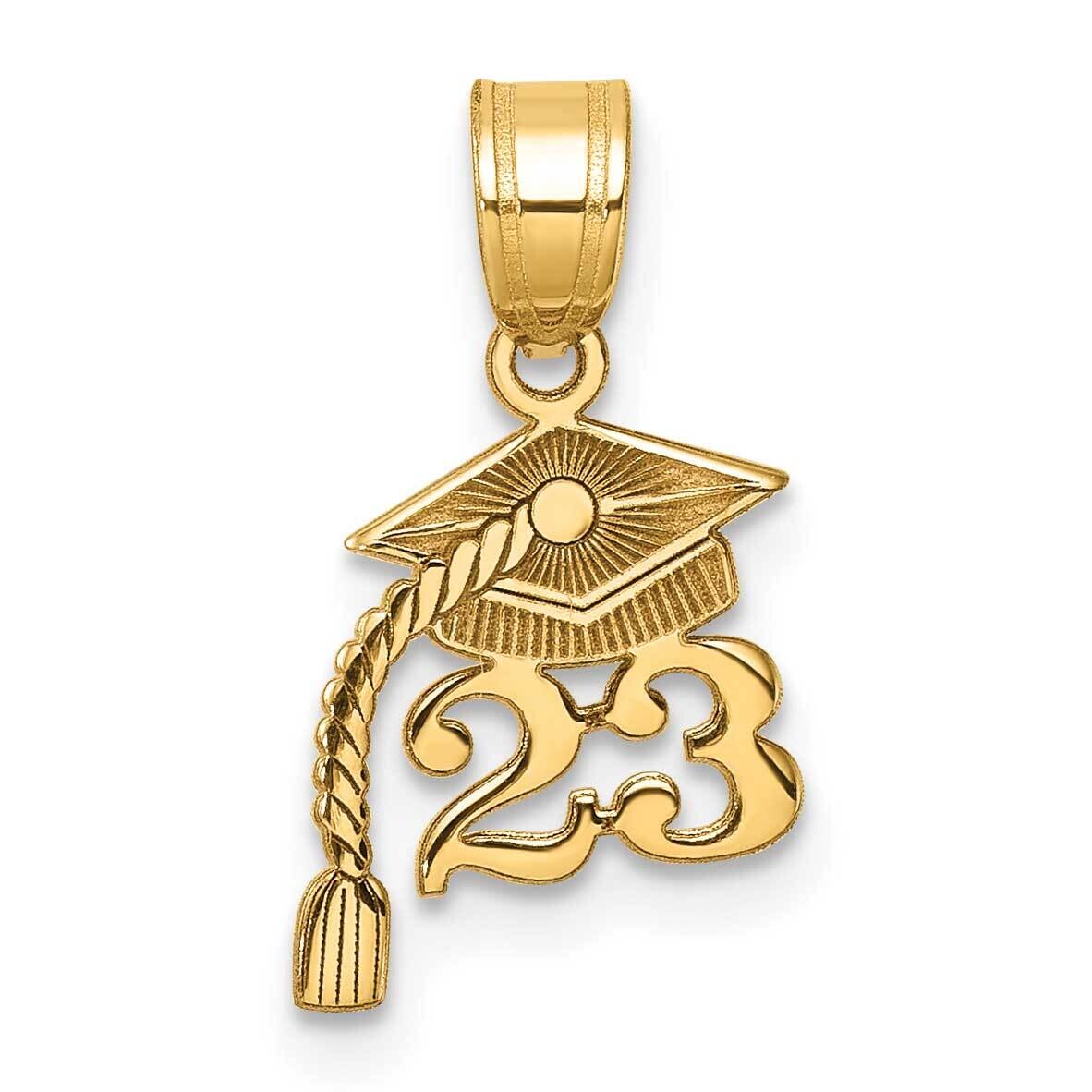 Graduation Cap 23 Dangling Tassle Charm 14k Gold YC1534, MPN: YC1534,