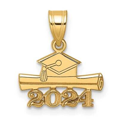 2024 Graduation Cap Diploma Charm 14k Gold YC1550, MPN: YC1550,