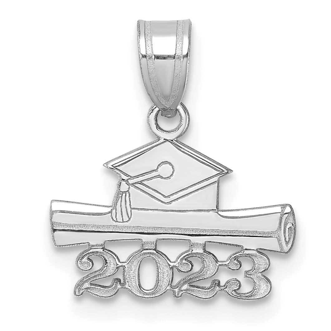 2023 Graduation Cap Diploma Charm 14k White Gold YC1537W, MPN: YC1537W,