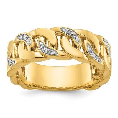 Ibgoodman Men&#39;s Link Design 1/8 Carat Diamond Complete Ring 14k Gold B64183-4YAA by IBGoodman, MPN:…