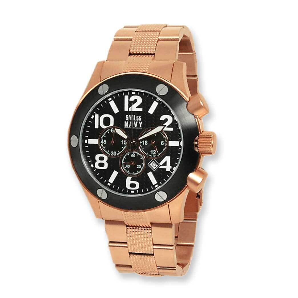 Mens Swi55 Navy Cannon Ip Rose-Plated Chronograph Watch XWA4084, MPN: XWA4084,