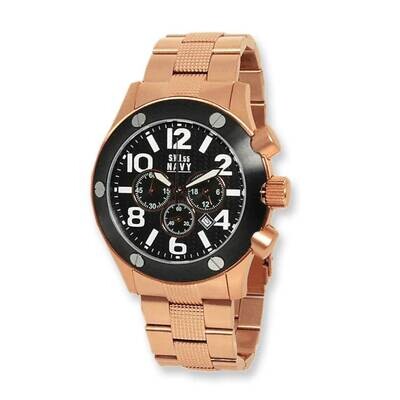Mens Swi55 Navy Cannon Ip Rose-Plated Chronograph Watch XWA4084, MPN: XWA4084,