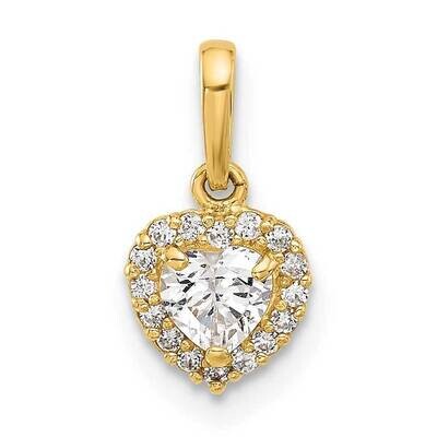CZ Heart Pendant 14k Gold YC1560, MPN: YC1560,