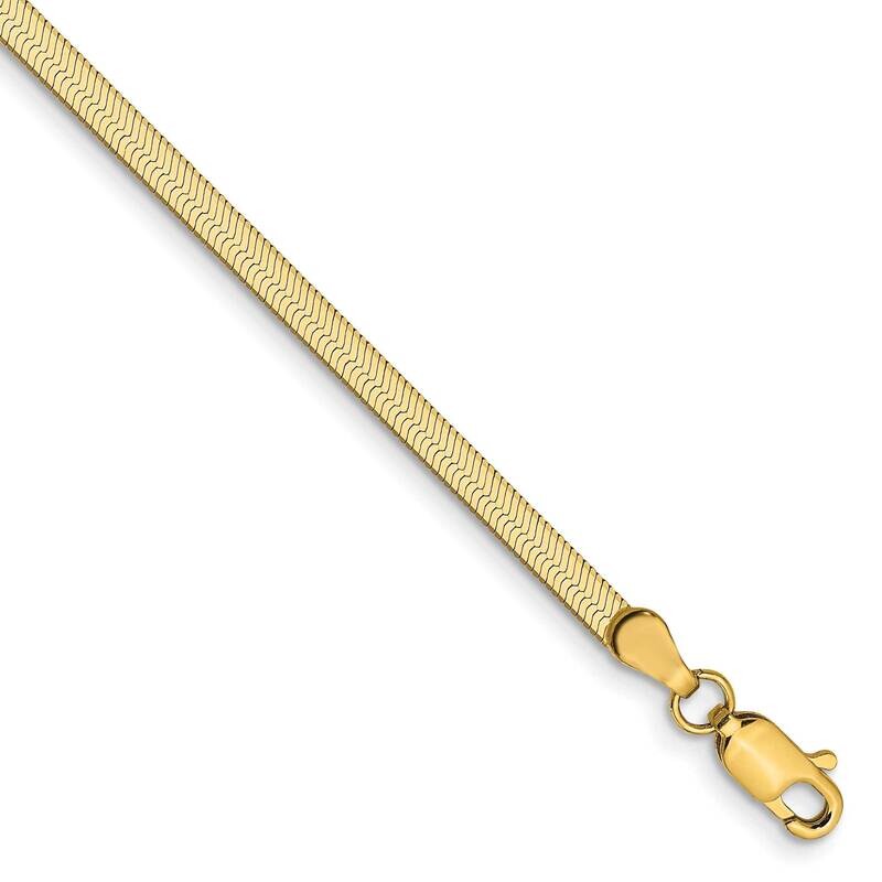 2.5mm Silky Herringbone Chain 8 Inch 14k Gold SLK020-8