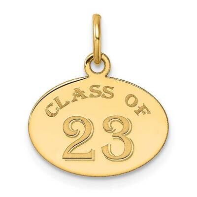 Oval Class Of 2023 Charm 14k Polished Gold YC1530 by Men&#39;s Jewelry and Accessories, MPN: YC1530,