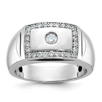 Ibgoodman Men&#39;s Polished 1/2 Carat Aa Quality Diamond Ring 14k White Gold B59048-4WAA by IBGoodman,…