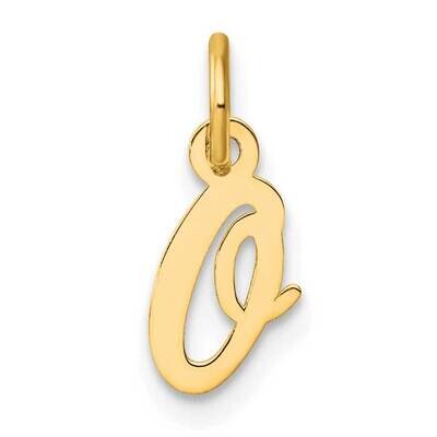 Small Script Letter O Initial Charm 14k Gold YC1553O, MPN: YC1553O,