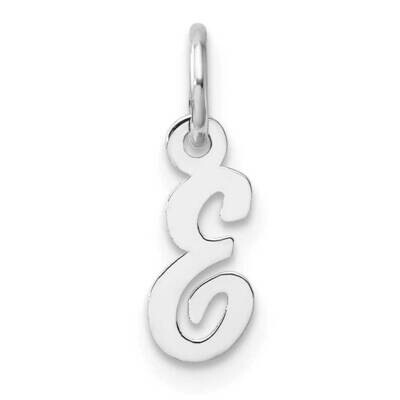 Small Script Letter E Initial Charm 14k White Gold YC1527E, MPN: YC1527E,