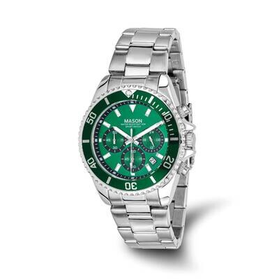 Mason Sales Chronograph Green Dial Watch Stainless Steel XWA6511, MPN: XWA6511,