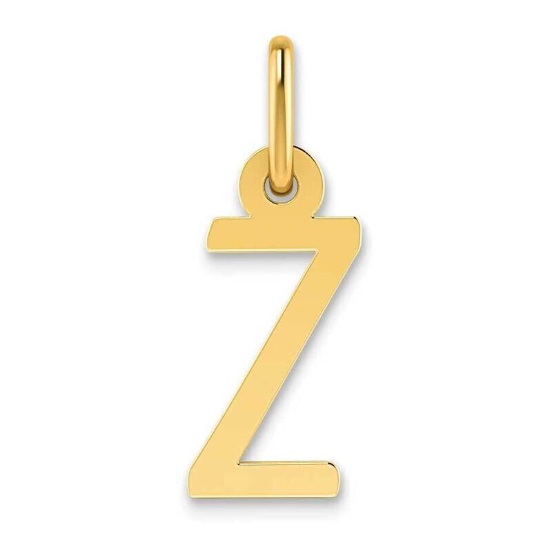 Small Slanted Block Letter Z Initial Charm 14k Gold YC644Z