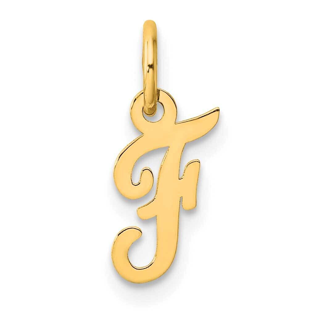 Small Script Letter F Initial Charm 14k Gold YC1553F, MPN: YC1553F,