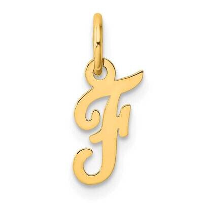 Small Script Letter F Initial Charm 14k Gold YC1553F, MPN: YC1553F,