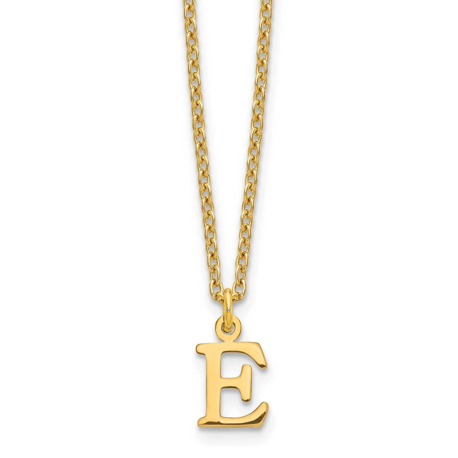 Gold-Plated Cutout Letter E Initial Necklace Sterling Silver XNA727GP/E, MPN: XNA727GP/E,