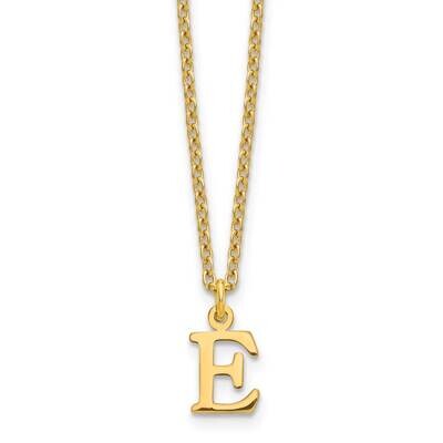 Gold-Plated Cutout Letter E Initial Necklace Sterling Silver XNA727GP/E, MPN: XNA727GP/E,