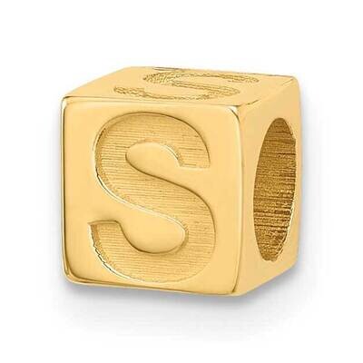 Alphabet Bead Letter S 14k Gold YSB100S, MPN: YSB100S,
