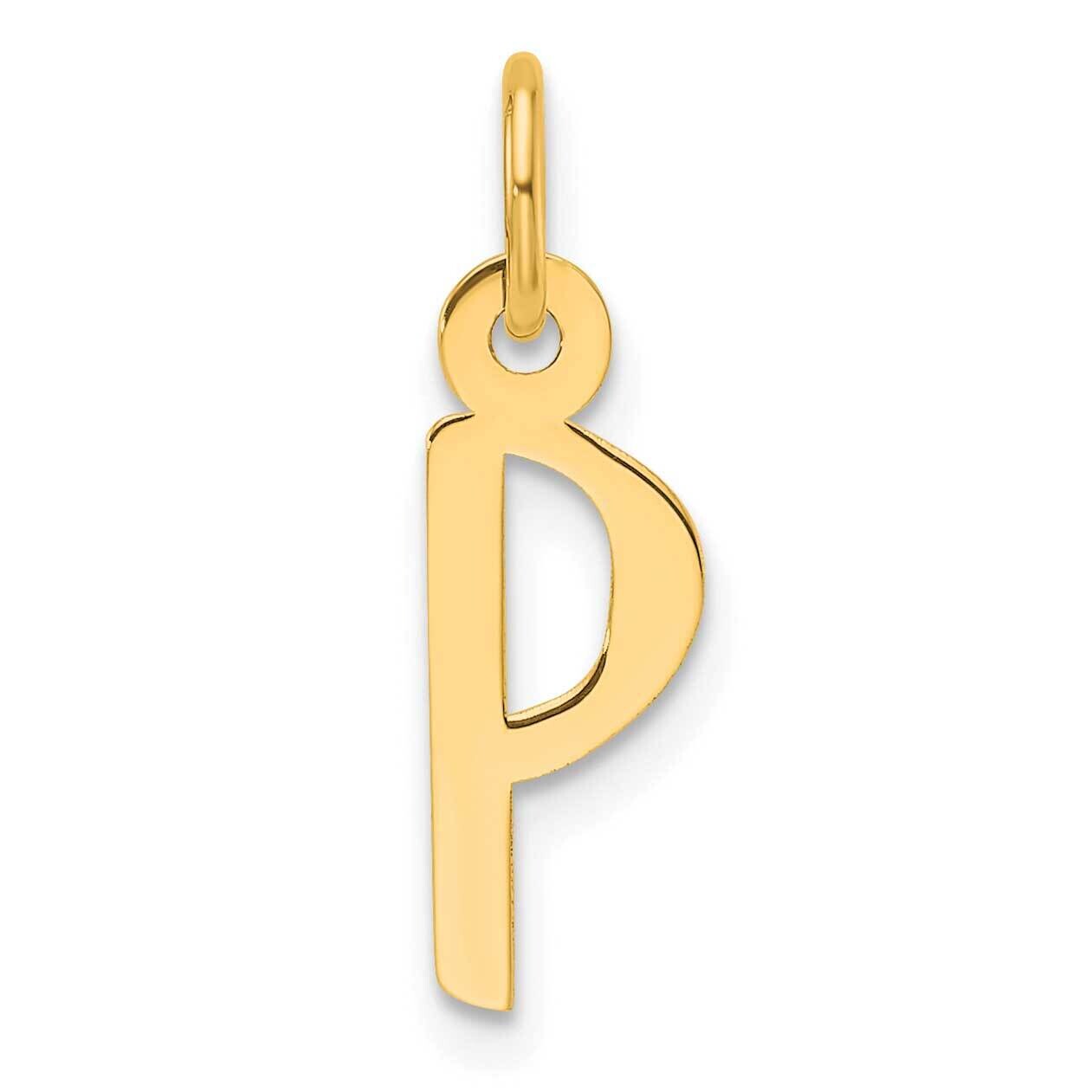Slanted Block Letter P Initial Charm 14k Gold YC1552P, MPN: YC1552P,