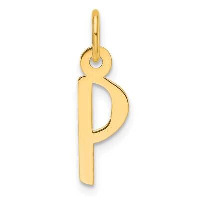 Slanted Block Letter P Initial Charm 14k Gold YC1552P, MPN: YC1552P,