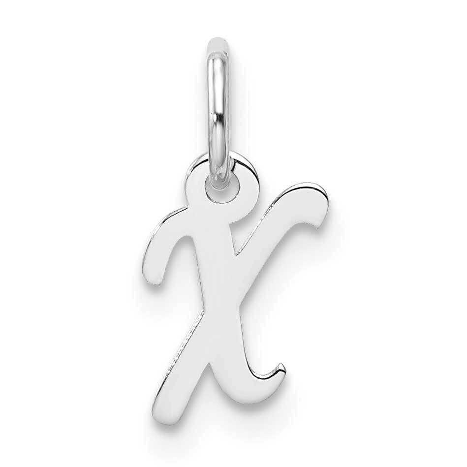 Small Script Letter X Initial Charm 14k White Gold YC1527X, MPN: YC1527X,