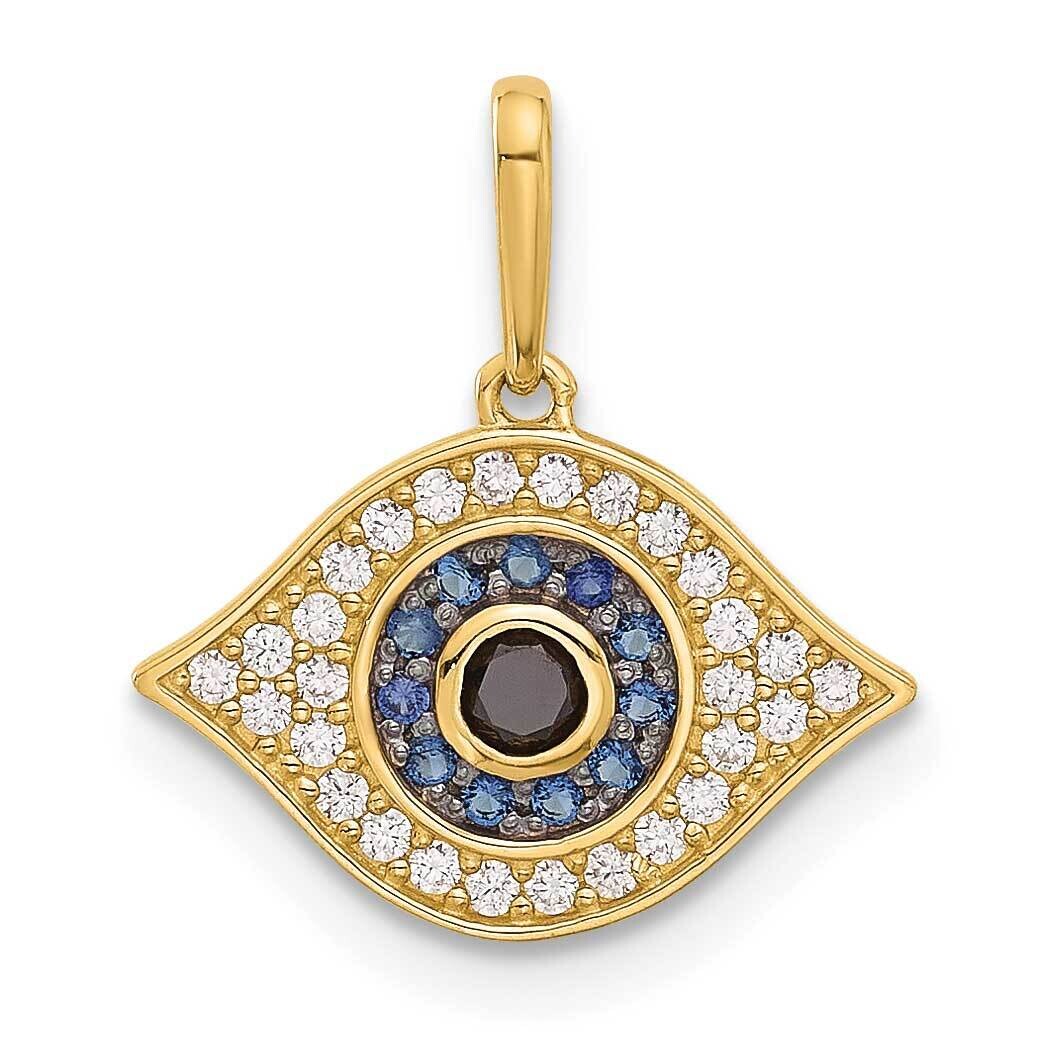 Multi-Color CZ Evil Eye Pendant 14k Polished Gold YC1578 by Men&#39;s Jewelry and Accessories, MPN: YC1…