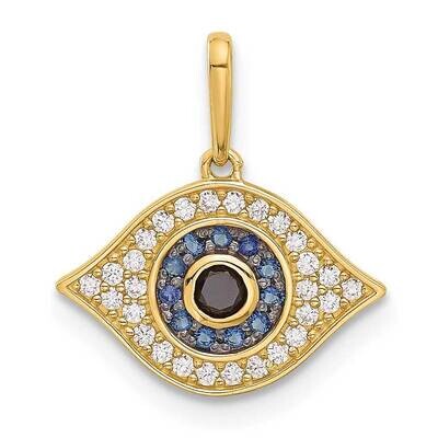 Multi-Color CZ Evil Eye Pendant 14k Polished Gold YC1578 by Men&#39;s Jewelry and Accessories, MPN: YC1…