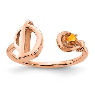 Letter D Birthstone Ring 14k Rose Gold XNR81DR, MPN: XNR81DR, 196904017906