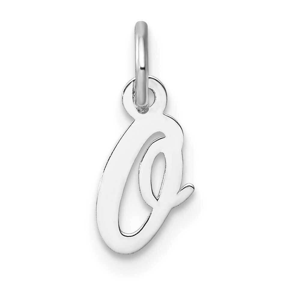 Small Script Letter O Initial Charm 14k White Gold YC1527O, MPN: YC1527O,