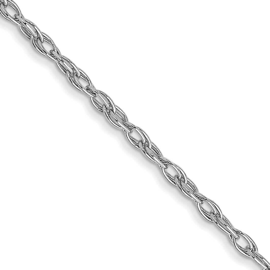 16 Inch Carded 1.35mm Cable Rope Spring Ring Clasp Chain 14k White Gold 10RW-16